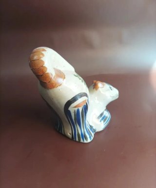 Figura gato cerámica vintage Tonala Mexico años 50