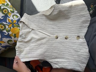 Vest Zara Rayas Beige Multicolor