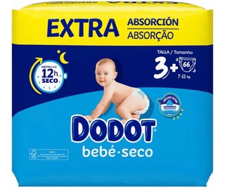 Pañales Dodot Talla 3+ (7-11kg) - 66 uds