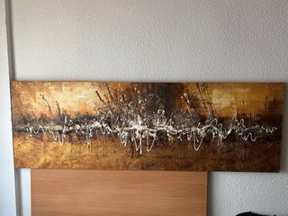 Cuadro Abstracto Relieve Textura 150x50 cm
