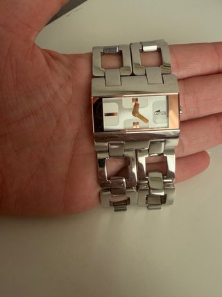 Reloj Lotus Cuadrado Rosa y Plateado