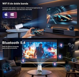 Proyector Portátil 4K Blanco