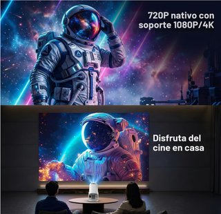 Proyector Portátil 4K Blanco