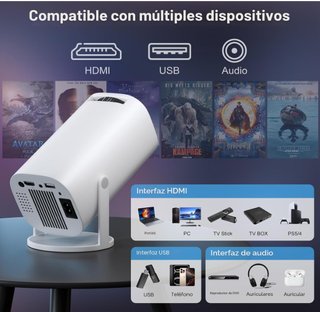 Proyector Portátil 4K Blanco
