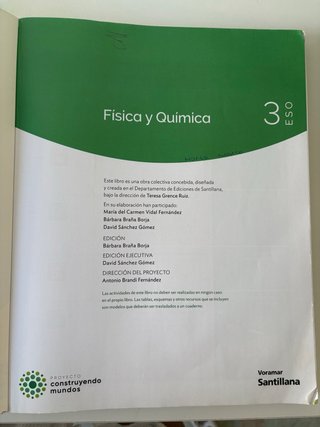 FISICA Y QUIMICA 3 ESO VORAMAR SANTILLANA
