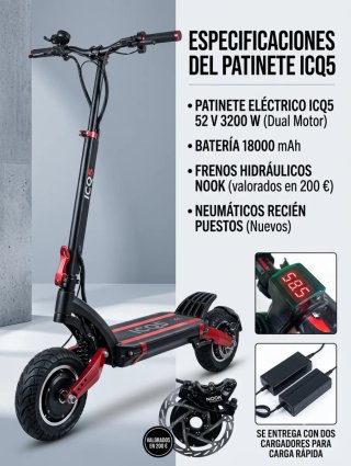 Patinete Eléctrico ICQ5 3200W Dual Motor