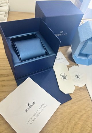 Lote 3 Cajas Reloj Swarovski Azul