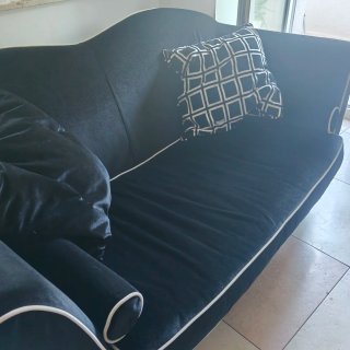 Divano Poltronesofà in velluto nero