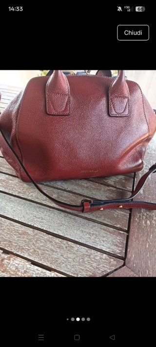 Borsa Coccinelle Pelle Rossa Oro