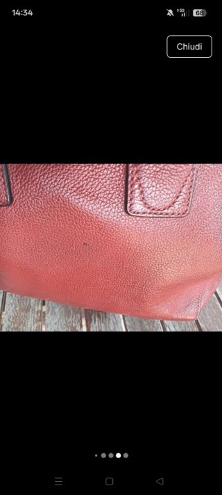 Borsa Coccinelle Pelle Rossa Oro