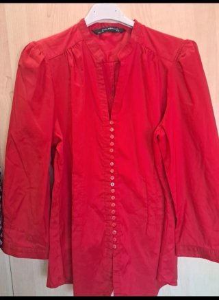 Blusa Zara Roja Talla M