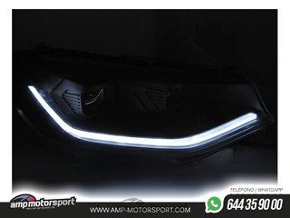 FAROS DELANTEROS LUZ DIURNA NEGROS PARA VW CADDY 2020-