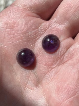 Coppia Cabochon Ametista Naturale