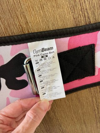 Cinturón de gimnasio GymBeam Pink Camo - Talla XS