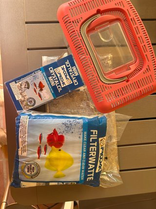 filtro/canutillos cerámicos y pecera enfermeria