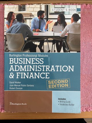 Business Administration Finance Students Book