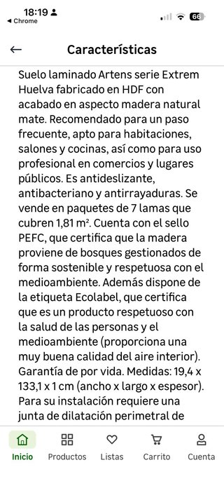 Suelo laminado Artens Leroy Merlin Huelva