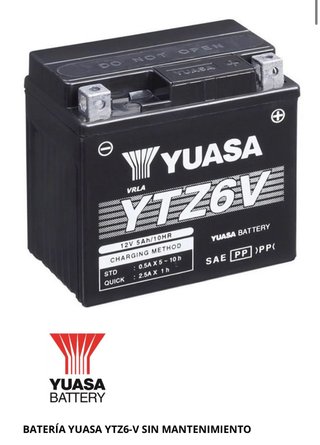 Batería Yuasa YTZ6V 12V 5Ah suzuki yamaha honda