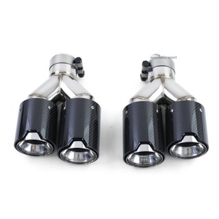 COLAS DE ESCAPE DOBLE EM CARBONO LOOK M