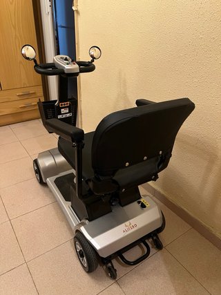 Scooter Eléctrica Desmontable Plata y Negra