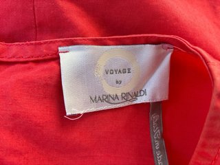 Abito Marina Rinaldi Rosso Cotone Ramia