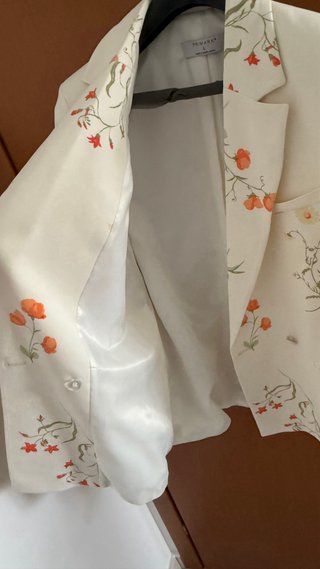 Blazer Primark Beige Floreale Taglia L