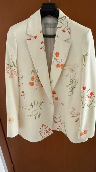 Blazer Primark Beige Floreale Taglia L