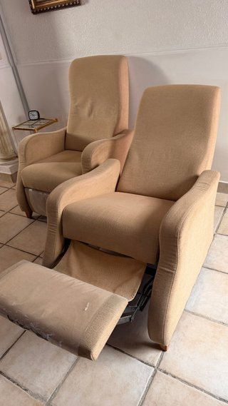 2 Sillones Reclinables Beige