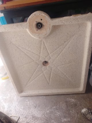Plato de ducha piedra jardín/piscina