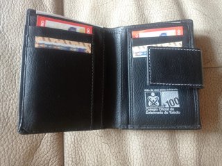 Cartera Billetera Mujer Negra Sin Usar