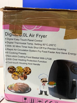 Freidora Aire Digital 3L Táctil 2000W