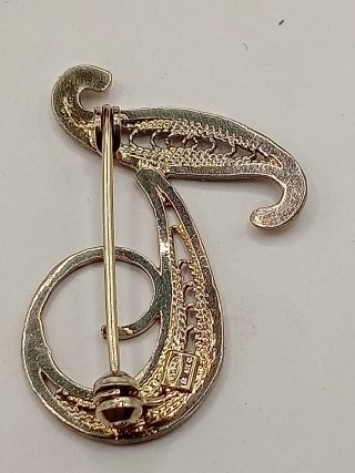 Spilla vintage Filigrana Argento 925 Bagno Oro
