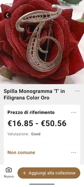 Spilla vintage Filigrana Argento 925 Bagno Oro