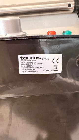 Plancha Taurus Etna Inox 2200W