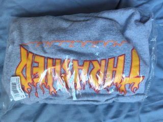 Sudadera original Thrasher Gris con Logo
