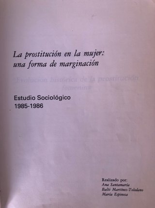 Prostitución de las mujeres (n17)