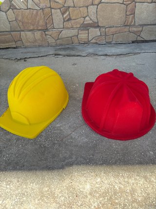 Cascos bombero y constructor disfraz