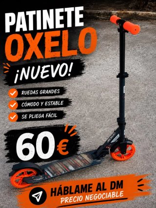 Patinete Oxelo Negro y Naranja