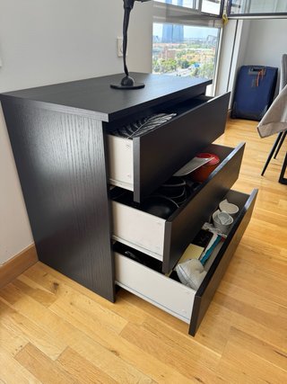 Cajonera Negra Ikea MALM