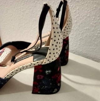 Sandalias de tacón multicolor