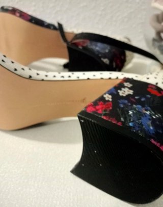 Sandalias de tacón multicolor