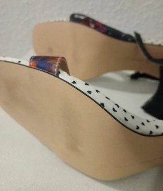 Sandalias de tacón multicolor