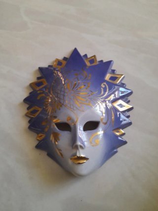 Maschera Veneziana Decorata Oro