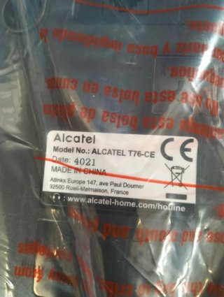 Teléfono fijo Alcatel T76 con pantalla