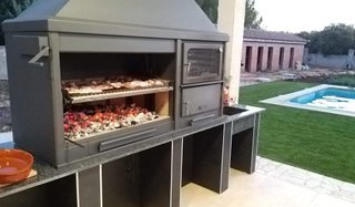 Barbacoa con Chimenea para Exterior