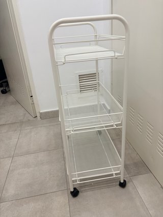 Carrito HORNAVAN blanco 26x48x77 cm