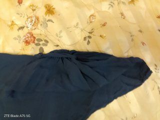 Camicetta donna blu con pizzo