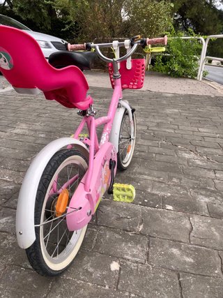 Bicicleta niña 16' Btwin rosa