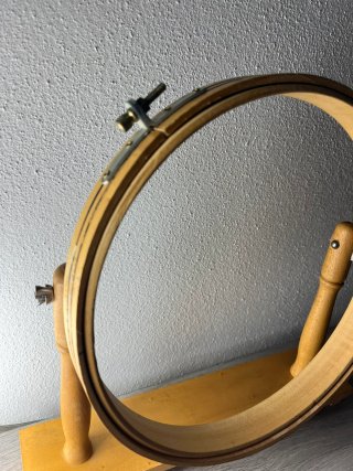 Telaio ricamo vintage legno