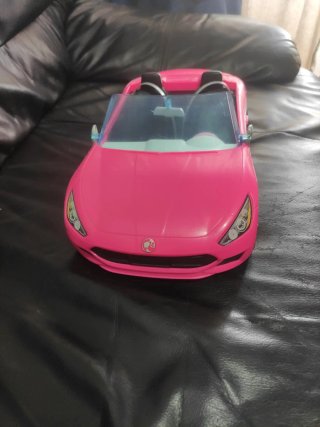 Coche Barbie Rosa Descapotable